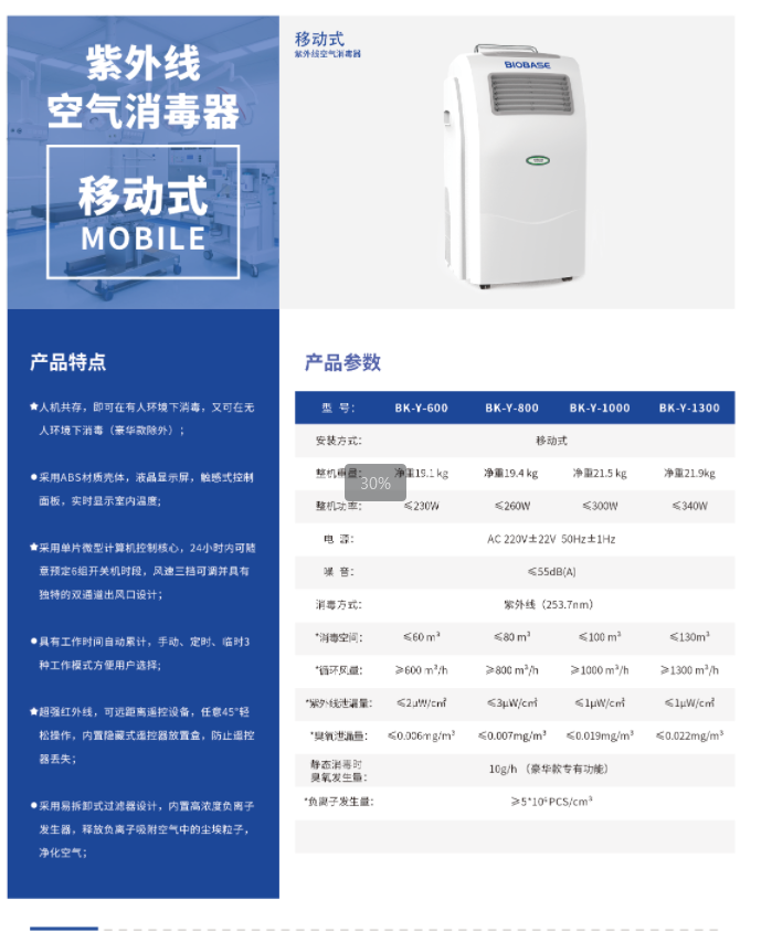 移动式紫外线空气消毒器彩页图
