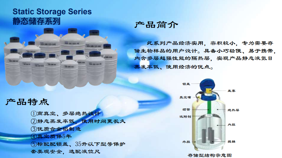 静态存储型液氮罐