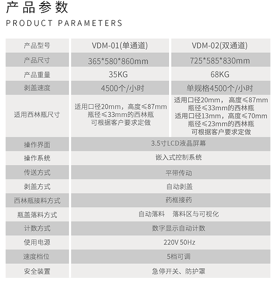 西林瓶剥盖机产品参数